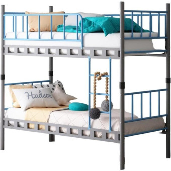 Кровать-трансформер Мальта (серый/голубой, 2102х966х930 мм)