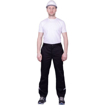 Брюки рабочие летние мужские Стронг с СОП чёрные (размер 44-46, рост  170-176)