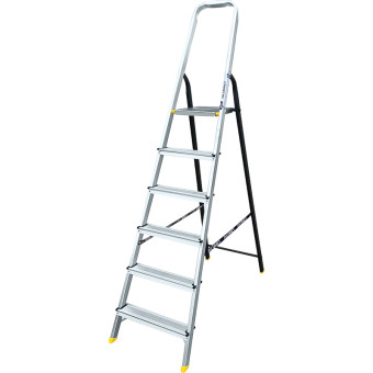 Стремянка алюминий/сталь Алюмет AMS7806 6 ступеней