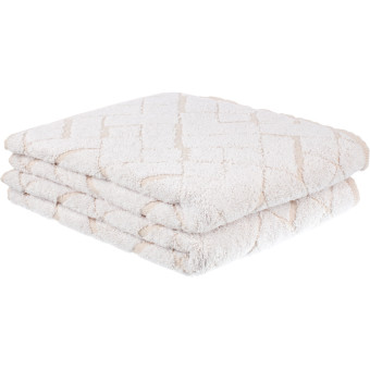 Набор полотенец махровых Комус Гарда 50x80 см 500 г/кв.м бежевые (2  штуки)