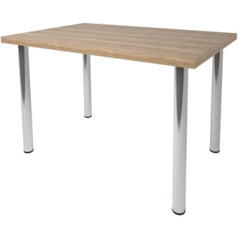 Стол обеденный Статус гранд (дуб горный/хром, 1200х800х730 мм)