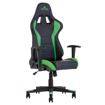 Кресло игровое Hexter ML R1D черное/зеленое (искусственная кожа/металл)