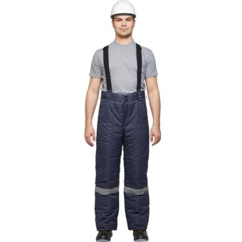 Брюки рабочие зимние мужские з28-БР с СОП синие из ткани таслан (размер 56-58, рост 182-188)