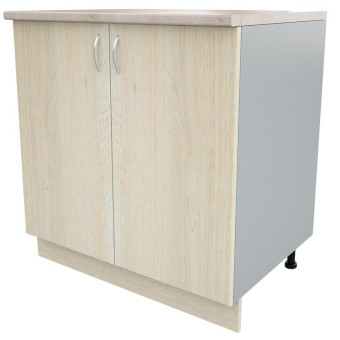 Шкаф напольный Ринг АТ 080 (дуб шамони светлый/серый, 800х600х850 мм)