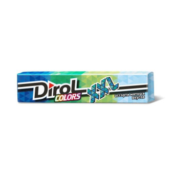 Жевательная резинка Dirol Colors Xxl ассорти мятных вкусов (18 штук по 19 г)