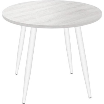 Стол обеденный Sheffilton SHT-TU14 (белый муар/сосна касцина,  800х800х755 мм)