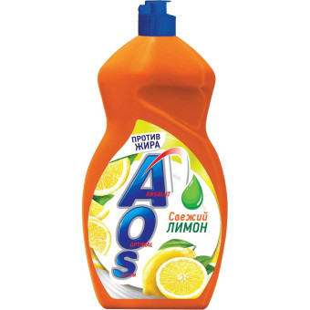Средство для мытья посуды AOS Лимон 1.3 л