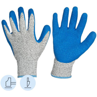Перчатки рабочие с защитой от порезов Хорнет cпандекс/ПВП/нейлон/файбергласс с латексным покрытием (13 класс, размер 10, XL, пер322010)