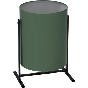 Урна уличная УРТ зелёная 25 л оцинкованная сталь опрокидывающаяся  (48.5x35x35 см)