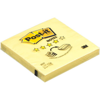 Стикеры Z-сложения Post-it 76х76 мм пастельные желтые для диспенсера (1 блок, 100 листов)