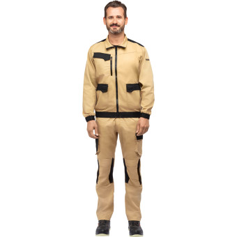 Куртка рабочая летняя мужская Delta Plus MACH2 бежевая/чёрная (размер  48-50, рост 172-180)