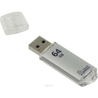 Флешка USB 2.0 64 ГБ SmartBuy V-Cut (SB64GBVC-S) Флешка USB 2.0 64 ГБ SmartBuy V-Cut (SB64GBVC-S)