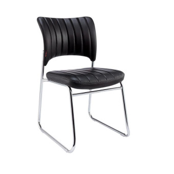 Стул офисный Easy Chair 809 VPU черный (искусственная кожа/металл хромированный, 4 штуки в упаковке)
