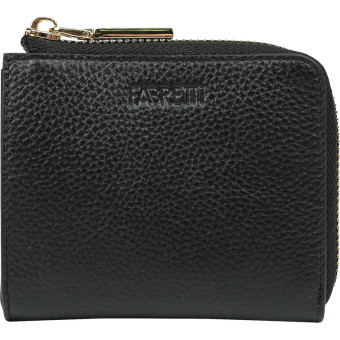 Кошелек женский Fabretti из натуральной кожи черного цвета (Q21D-2)
