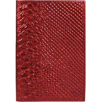 Обложка для паспорта натуральная кожа красная