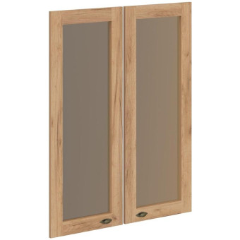 Комплект дверей Raut RGFD 42-2C ЛДСП/стекло тонированное (дуб бофорд/бронзовый, 880х26х1132 мм)