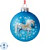 Ёлочный шар новогодний Magic Time стекло голубой (диаметр 8 см)