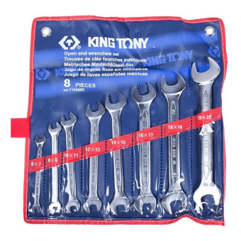 Набор ключей рожковых King Tony 6-22 мм 8 предметов (1108MR)