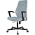 Кресло офисное Easy Chair 224 PPU серо-голубое (ткань, металл)
