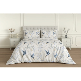Постельное бельё Lovely textile Колибри (1.5-спальное, бязь)