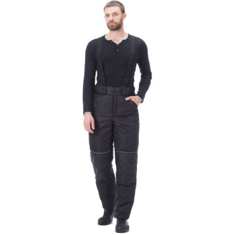 Брюки рабочие зимние мужские Анверс со светоотражающим кантом чёрные  (размер 60-62, рост 182-188)
