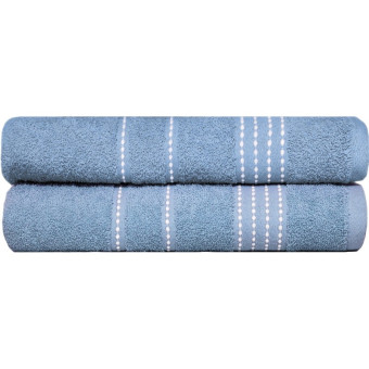 Набор полотенец махровых Модико 2 штуки 70х130 см 400 г/кв.м голубые