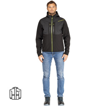 Куртка рабочая демисезонная мужская Delta Plus Horten2 черная/желтая (размер 48-50, рост 176-182 см)