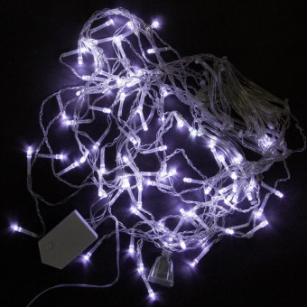 Гирлянда светодиодная Бахрома белый свет 80 светодиодов (3x0.5 м)