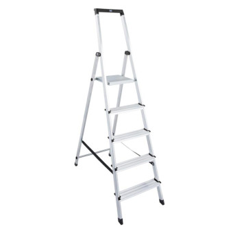 Стремянка алюминиевая 5 ступеней Krause Solidy 126238