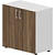 Шкаф для документов Mahia OMLS762BLWN (белый/орех, 800х440х800 мм)