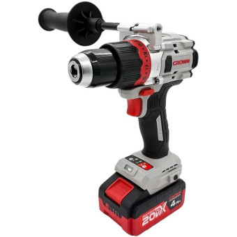 Дрель-шуруповёрт ударная аккумуляторная Crown CT21127HMX-4 BMC 2 АКБ х  Li-ion (20 В, 4 Ач)+ЗУ в кейсе