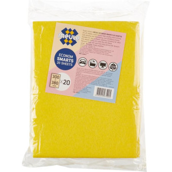 Салфетки хозяйственные Meule Econom Smarts вискоза 38x30 см 80 г/кв.м (20 штук в упаковке)