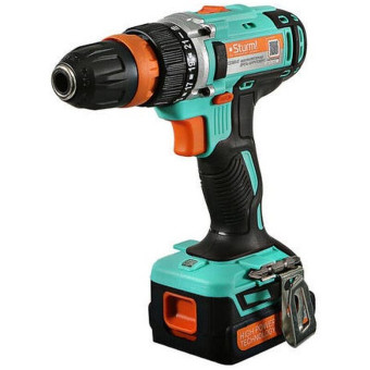 Шуруповерт ударный аккумуляторный Sturm! CD3614T 2 АКБ x Li-ion (14 В, 2 Ач)+ЗУ