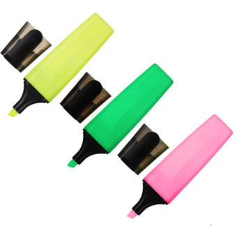 Текстовыделитель 3 цвета скошенный наконечник (толщина линии 1-5 мм)