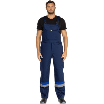 Полукомбинезон рабочий летний мужской л43-ПК с СОП синий (размер 48-50, рост 170-176)