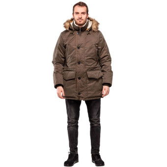 Куртка-парка рабочая зимняя мужская Юта Ультра хаки (размер 56-58, рост 182-188)