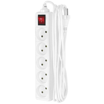 Удлинитель Фотон 10-55S 5 розеток 5 м с выключателем белый (21206)