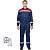 Костюм рабочий летний мужской л20-КПК с СОП синий/красный (размер 64-66, рост 194-200 см)