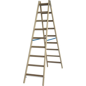 Cтремянка деревянная 2х9 ступени Krause 170293