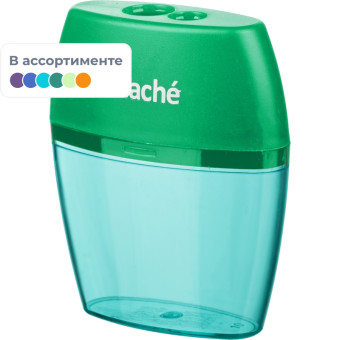 Точилка для карандашей Attache с контейнером пластиковая (2 отверстия)