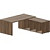 Стол руководителя угловой Norman NR180TSDWNWNWN с тумбой правый (орех,  2100х1800х735 мм)