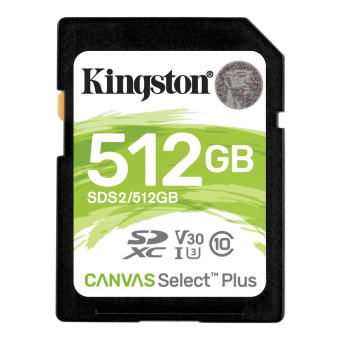 Карта памяти 512 Гб SDXC Kingston Canvas Select Plus SDS2/512Gb