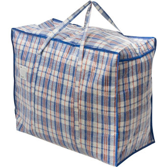 Сумка хозяйственная Рыжий кот голубая полипропилен 60x50x30 см