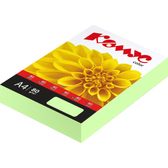 Бумага цветная для печати Комус Color зеленая пастель (А4, 80 г/кв.м, 500 листов)