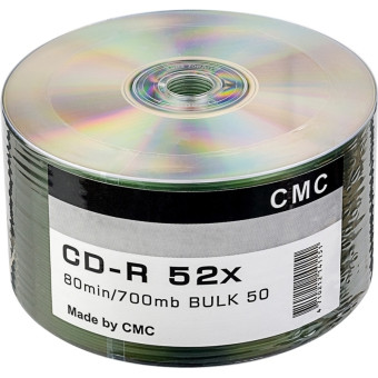 Диск CD-R CMC 700 МБ 52x bulk CMCCDRB50 (50 штук в упаковке) Диск CD-R CMC 700 МБ 52x bulk CMCCDRB50 (50 штук в упаковке)