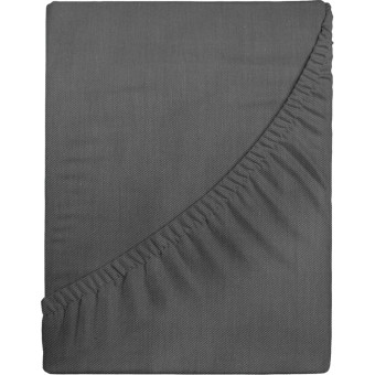 Простыня на резинке Verossa Graphite 140x200x20 см сатин 130 г/кв.м  графитовая