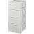 Комод Keeplex Rattan четырехсекционный (белое облако, 480х410х945 мм)