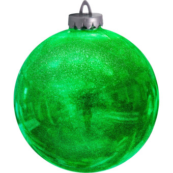 Шар новогодний BigDecor пластик зеленый (диаметр 20 см)