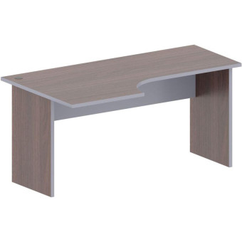 Стол эргономичный Easy Business левый (дуб темный/серый, 1600х900х747 мм)