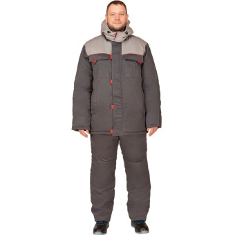 Костюм рабочий зимний мужской Фаворит-КБР серый (размер 60-62, рост 170-176)